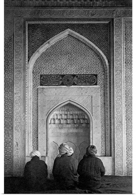 Men Praying At Qibla Niche