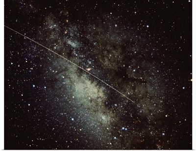Meteorite Streak Running Through the Milky Way