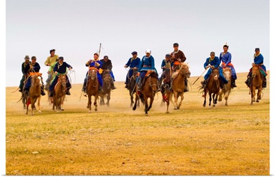 Mongolian horsemen.