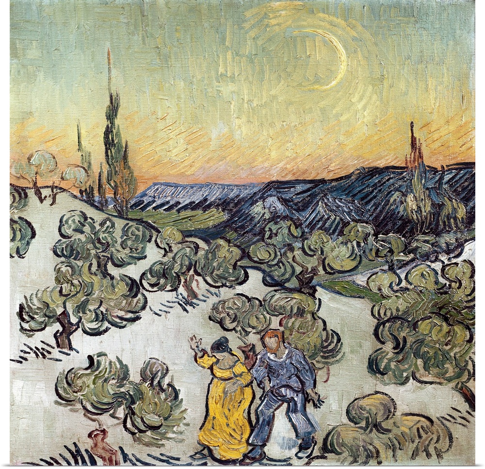 Moonlit Landscape, 1889 by Vincent Van Gogh. Museu de Arte, Sao Paulo, Brazil.
