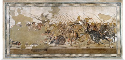 Mosaic of Battle of Issus between Alexander the Great and Darius III