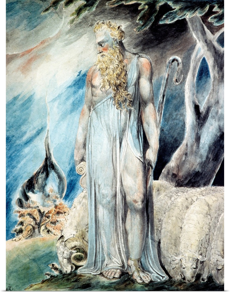 Moses And The Burning Bush By William Blake