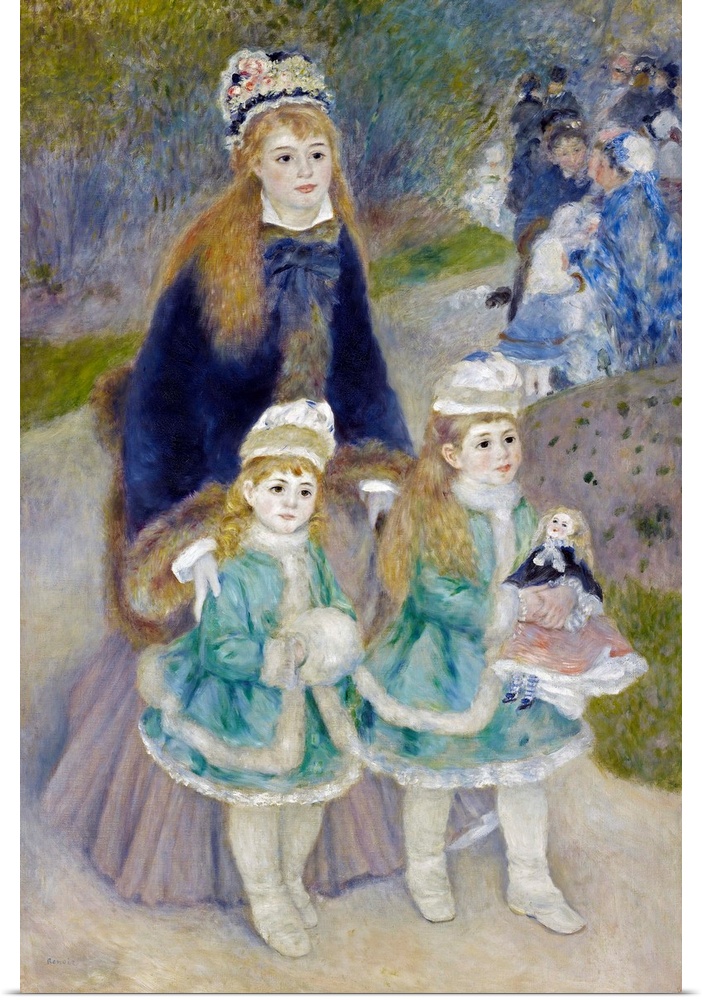 Pierre-Auguste Renoir, Mother and Children (La Promenade), 1874-76, oil on canvas, 170.2 x 108.3 cm (67 x 42.6 in), Frick ...