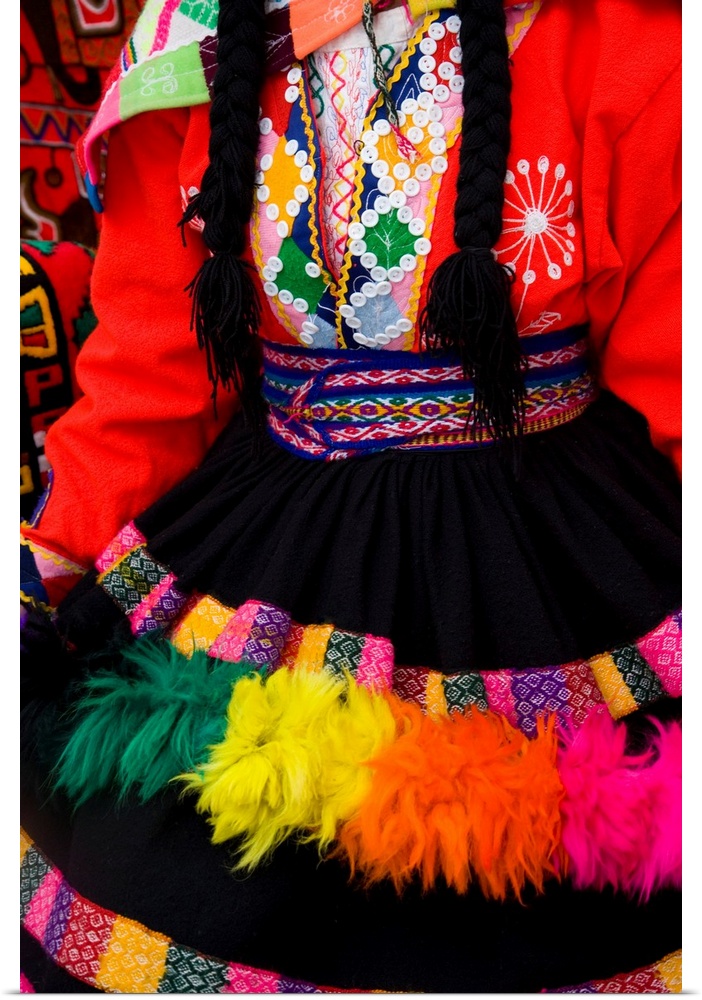 Native Peruvian Dancer And Dress