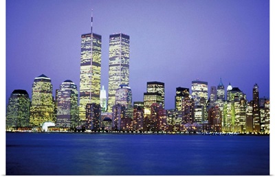 New York City skyline with World Trade Center