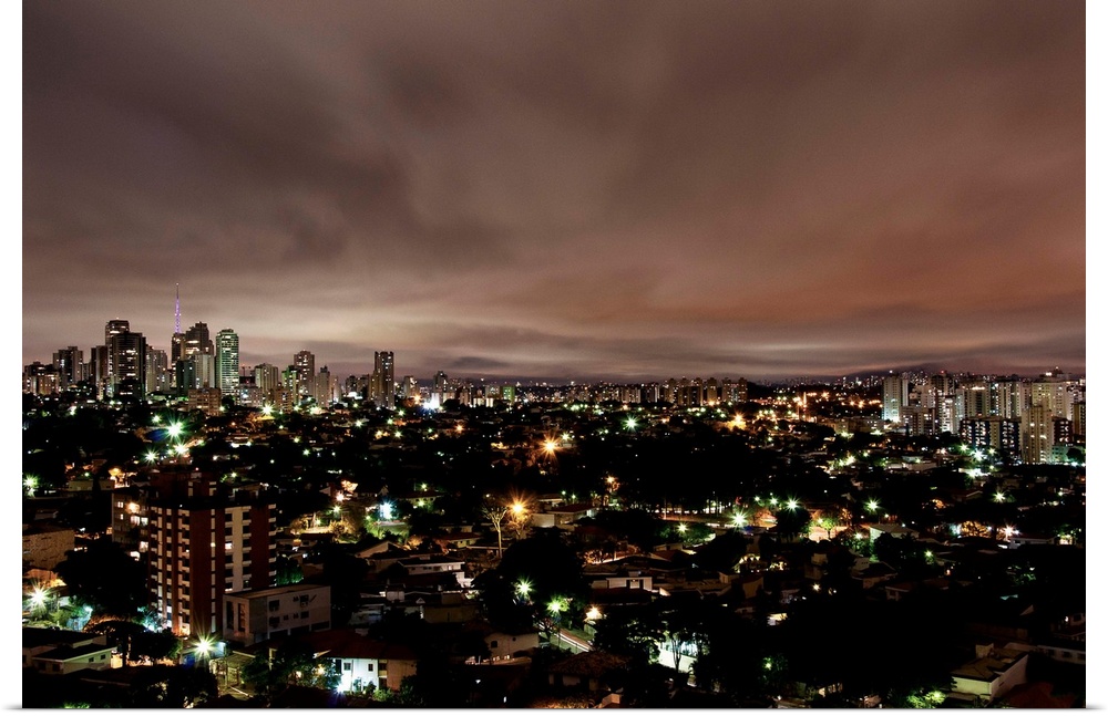 Night cityscape, Sao Paulo, Brazil