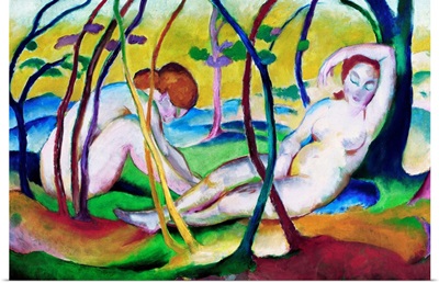 Nudes Under Trees By Franz Marc