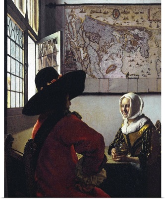 Officer And A Laughing Girl By Jan Vermeer