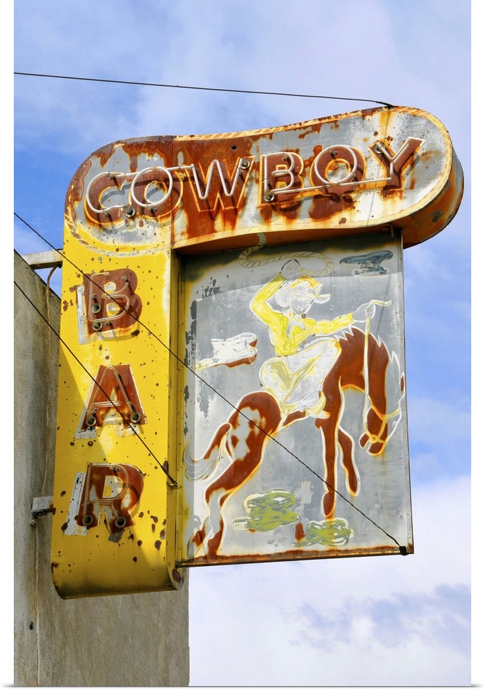 Old bar sign, Montana