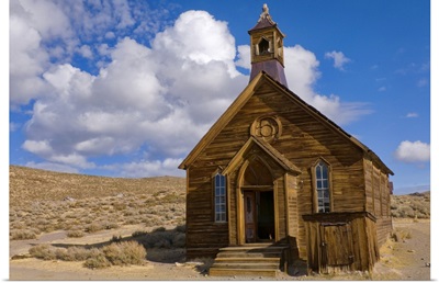 Old church in desert, USA, California, Bodie