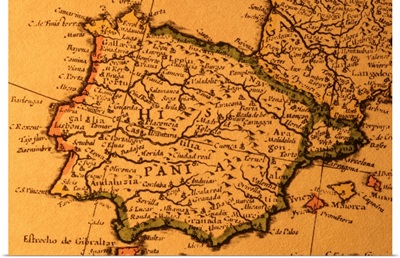 Old map of Spain