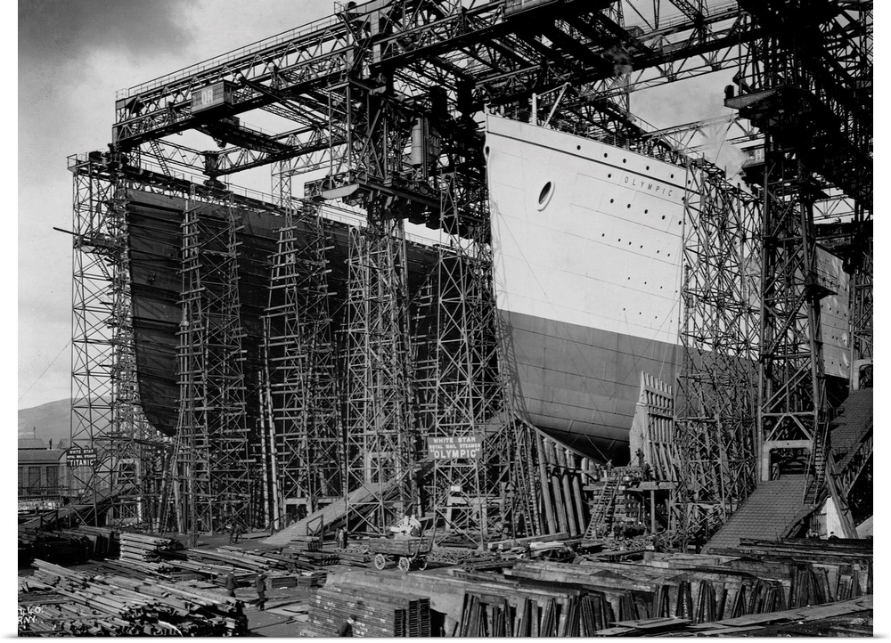 Olympic And Titanic Being Built