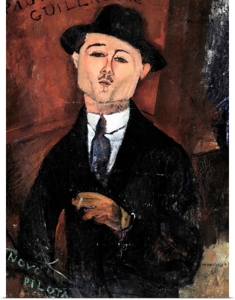 Amedeo Modigliani, Paul Guillaume, Novo Pilota, 1915, oil on cardboard, 105 x 75 cm (41.3 x 29.5 in), Musee de l'Orangerie...