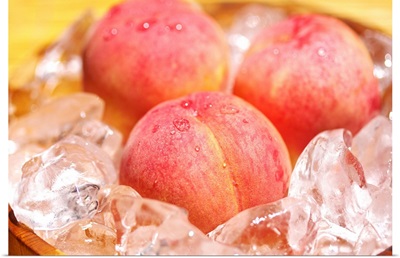 Peaches in Ice Bucket