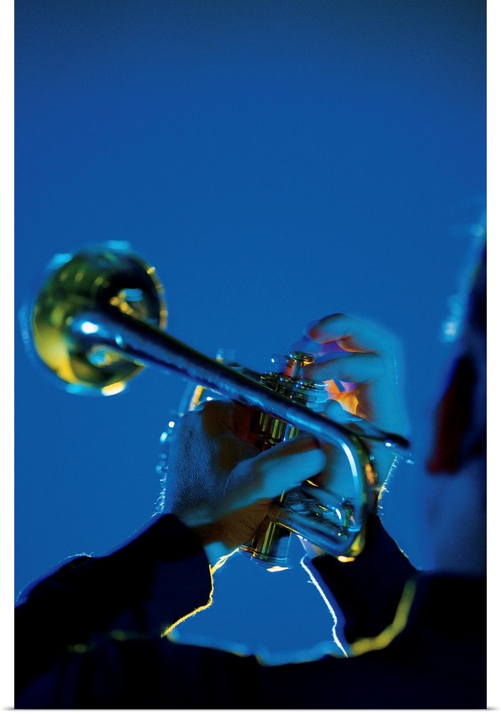 Person playing trumpet