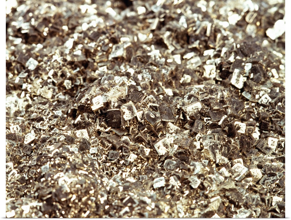 Photography of iron pyrite, Stone material, Close Up