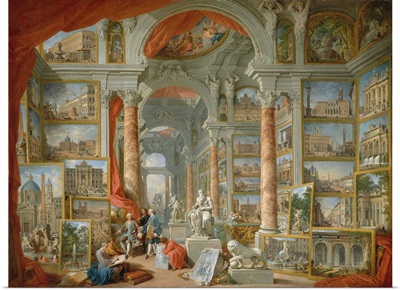 Picture Gallery With Views Of Modern Rome By Giovanni Paolo Panini