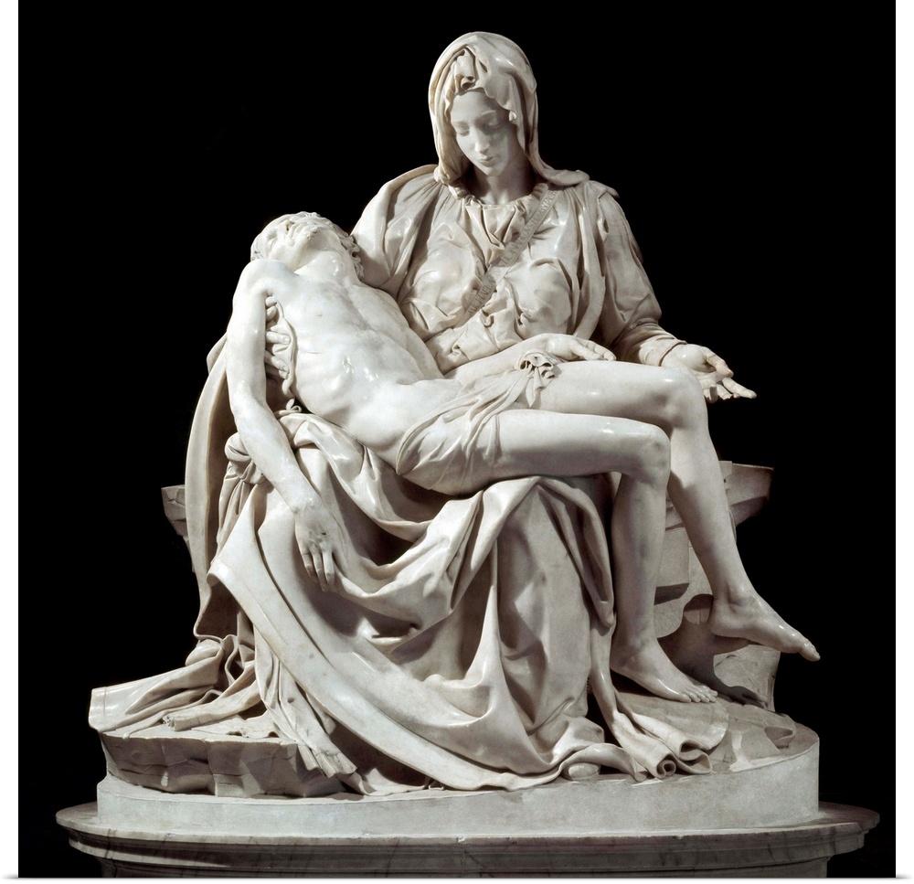 Pieta - Marble sculpture by Michelangelo Buonarroti (1475-1564), ca. 1498-1500 - St. Peter's, Vatican City (Italy)
