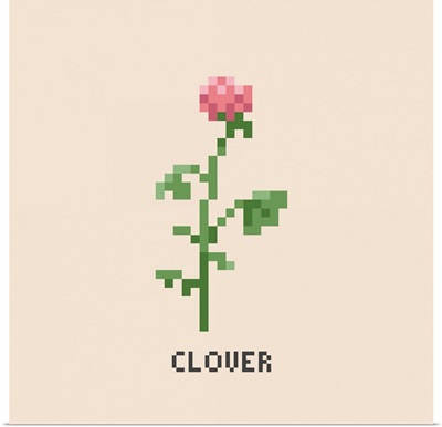 Pink Clover Pixel Art