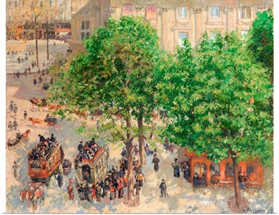 Place Du Theatre-Francais, Spring By Camille Pissarro
