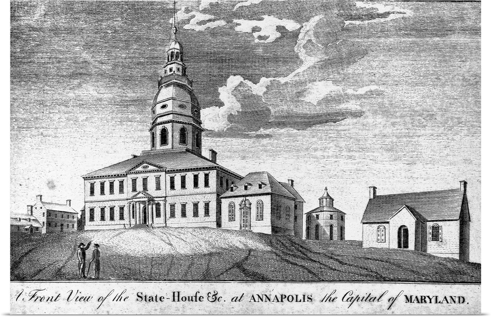 A 1789 drawing of the plan for the Maryland State House in Annapolis.