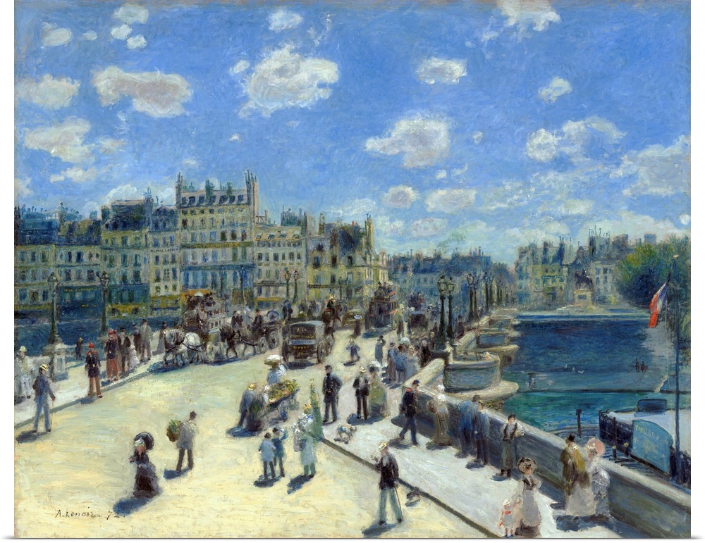 Pierre-Auguste Renoir (French, 1841-1919), Pont Neuf, Paris, 1872. Originally oil on canvas, National Gallery of Art, Wash...