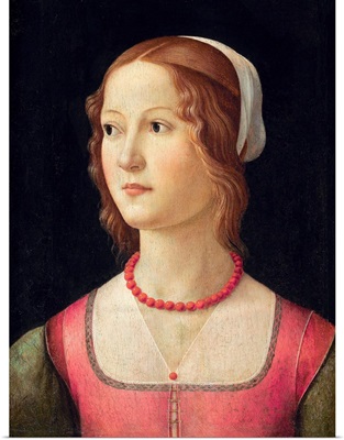 Portrait Of A Young Woman By Domenico Ghirlandaio