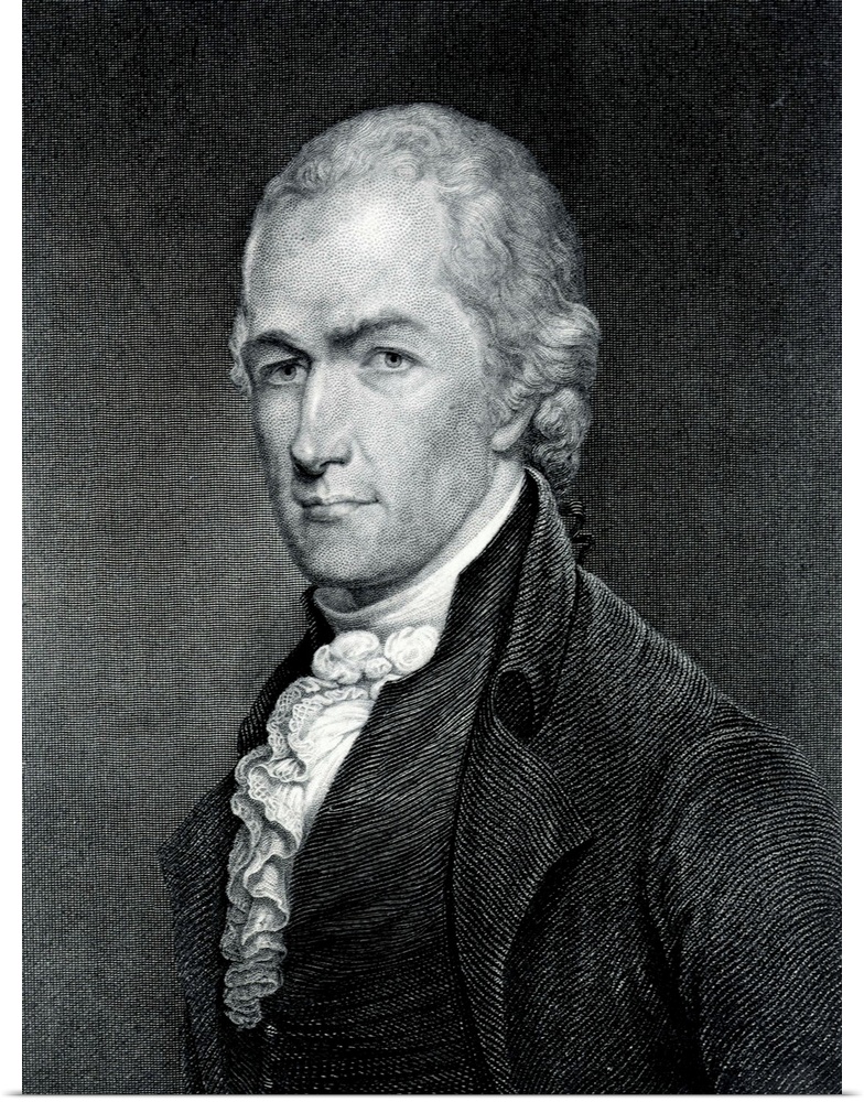 Alexander Hamilton, portrait. 1755-1804. Undated engraving.