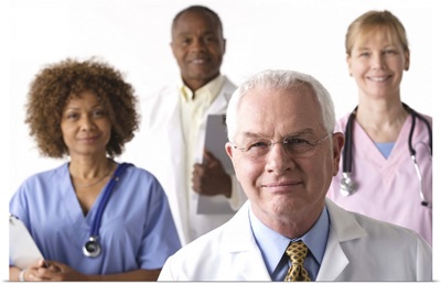 Portrait of four medical professionals
