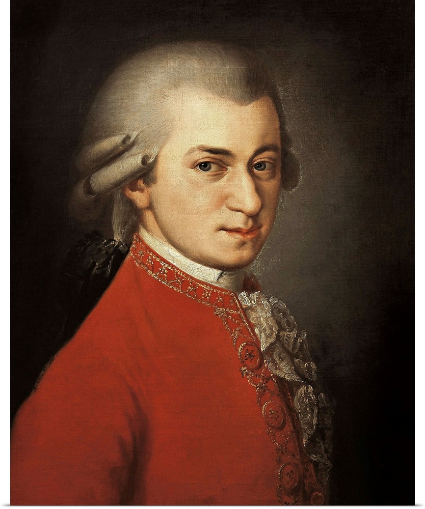 Portrait of Wolfgang Amadeus Mozart (1756-1791) by Barbara Krafft,(1764-1825) 1819 - Gesellschaft der Musikfreunde, Vienna...