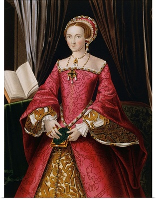 Portrait Print After Elizabeth Tudor By Hans Holbein