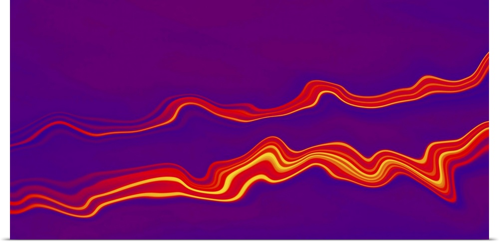 Purple and red abstract waves