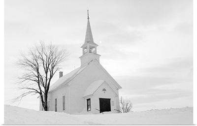 Quaint church in winter