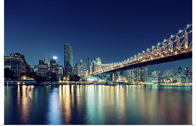 Queensboro Bridge at night, New York City