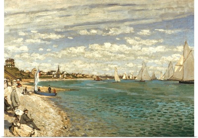 Regatta At Sainte-Adresse By Claude Monet