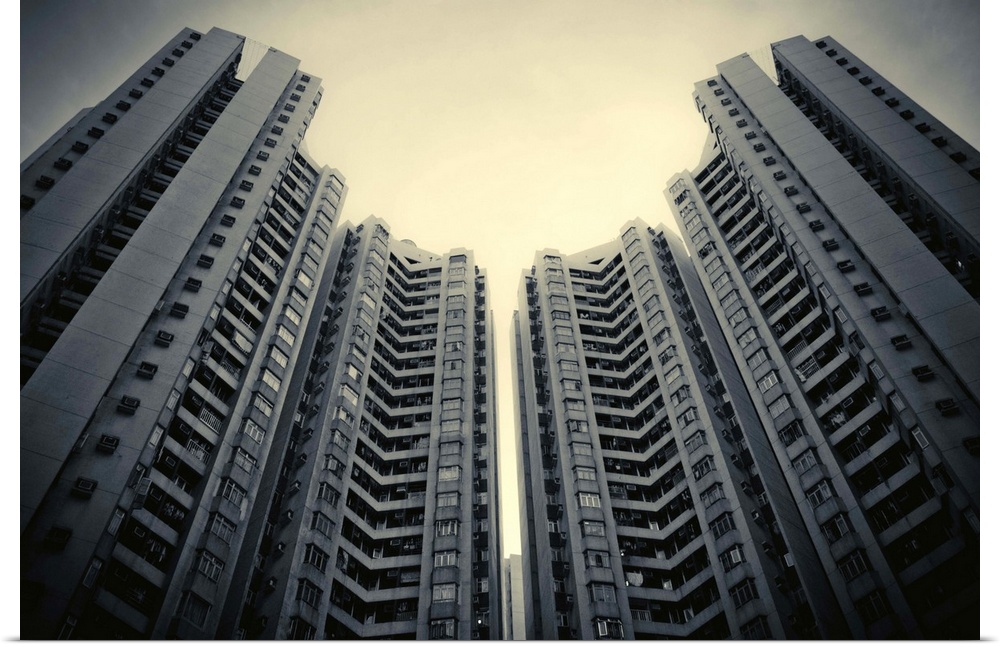 Residential apartment blocks in Hong Kong, China.