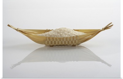 Rice in a woven basket