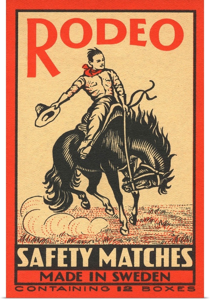 Rodeo Safety Matches Illustration