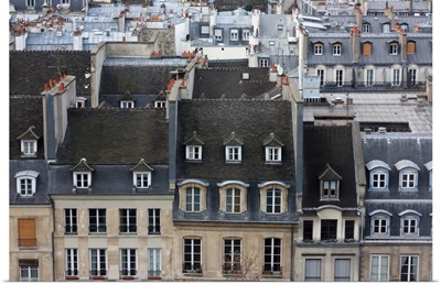 Roofs and buildings in headquarters  Chatelet les Halles, Paris.