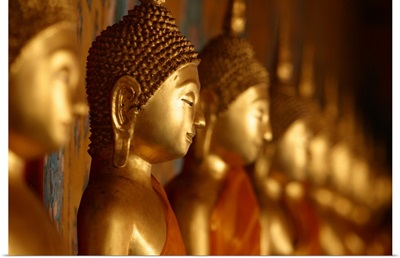 Row of Buddha statues