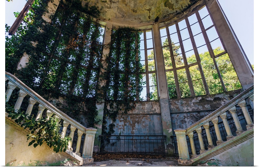 Ruins Of An Overgrown Staircase