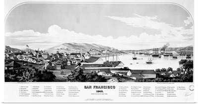 San Francisco, 1849 By Schmidt Label And Lithograph