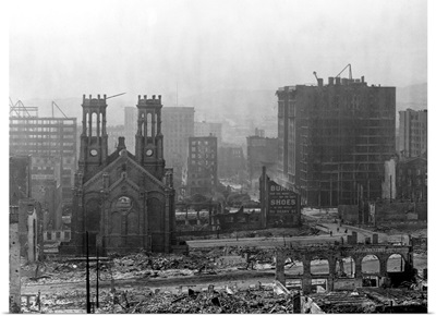 San Francisco Demolished After Earthquake And Fire Of 1906