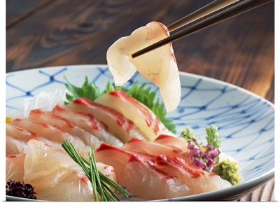 Sea bream sashimi