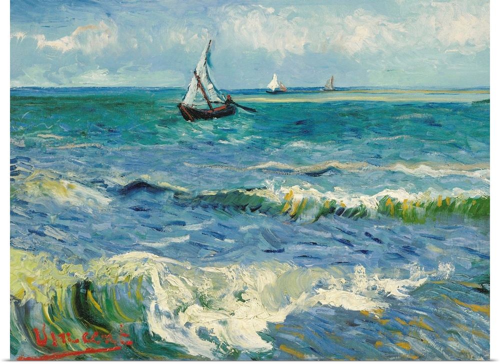 Vincent van Gogh (Dutch, 1853-1890), Seascape near Les Saintes-Maries-de-la-Mer, 1888. Oil on canvas, 50.5 x 64.3 cm (19.8...