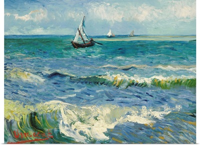 Seascape Near Les Saintes-Maries-De-La-Mer By Vincent Van Gogh