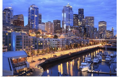 Seattle skyline and harbor, Washington State