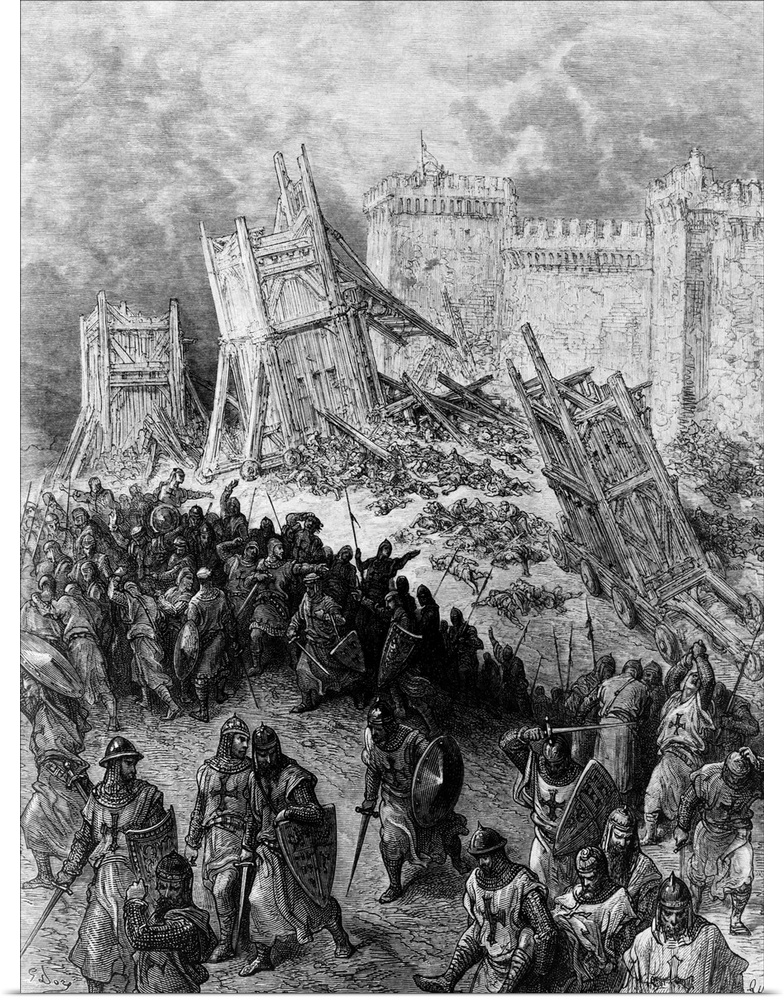 An illustration from History of the Crusades by Joseph-Francois Michaud.