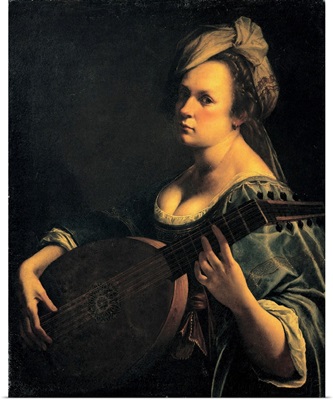 Self-Portrait As A Lute Player By Artemisia Gentileschi