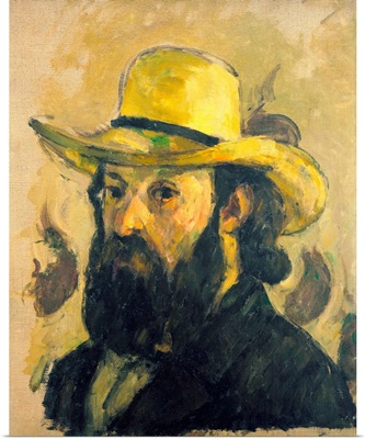 Self-Portrait In A Straw Hat By Paul Cezanne